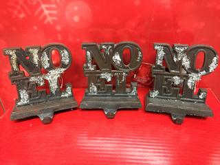 (3) Noel Stocking Holders.