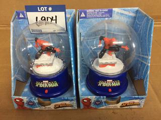 (2) Marvel Spiderman Snow Globes.