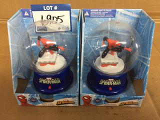 (2) Marvel Spiderman Snow Globes.