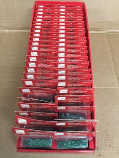 Quantity of Green Metal Ornament Hooks.