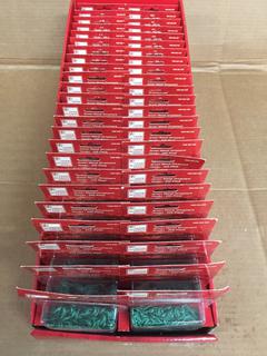 Quantity of Green Metal Ornament Hooks.