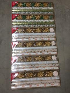 (6) Gift Wrap Kits, Including Paper, Bows & Tags.