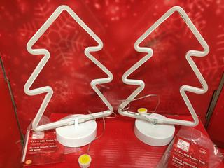 (2) 12-1/2" LED Neon Trees.