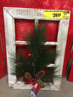 26" Framed Swag, Damaged.