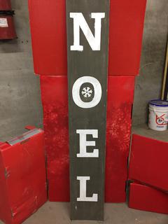 60" Wooden Porch Sign, "Noel".