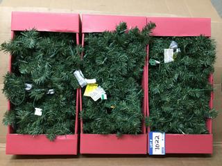 (3) 20' Pre-Lit Noble Fir Garland.