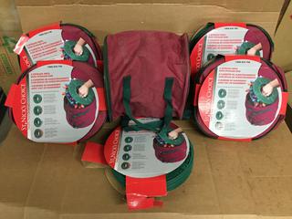 (4) 4pk Light Storage Reels With Storage Bag & (1) Without Bag.