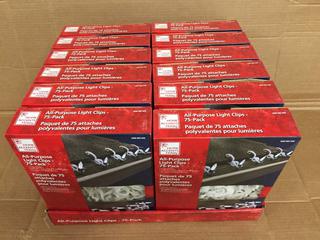 (12) 75pc All Purpose Light Clips.