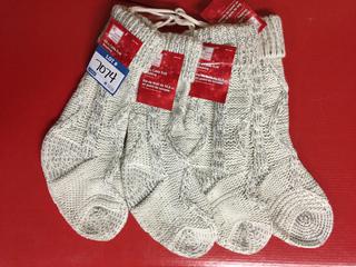 (4) 20" Cable Knit Stockings.