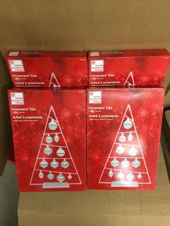 (5) 26" Silver Ornament Trees.