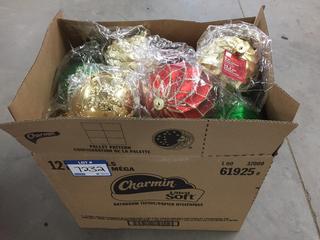 Quantity of 6" Shatter Resistant Ornaments.
