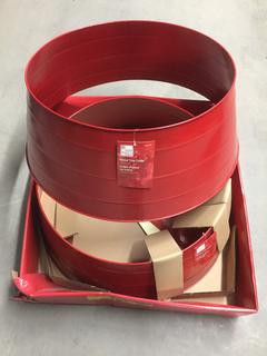 (6) Metal Tree Collars.