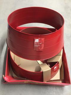 (5) Metal Tree Collars.