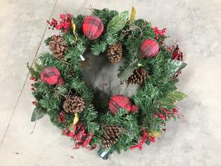 (1) 30" Midnight Twinkle LED Pre-Lit Wreath.