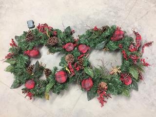 (2) 30" Midnight Twinkle LED Pre-Lit Wreaths.