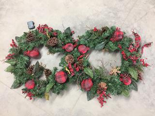 (2) 30" Midnight Twinkle LED Pre-Lit Wreaths.