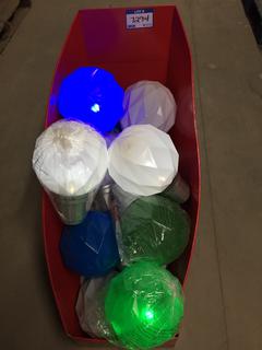 Quantity of 13" LED Jumbo Ornaments With Timer.