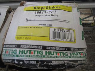 Quantity of (2) Boxes of Vinyl Sinker 16 D 3 1/4" Nails