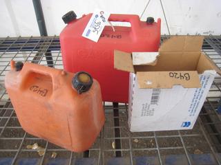 (2) Jerry Cans and Quantity of Grease Tubes.