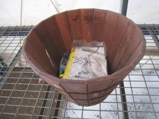 Wooden Planter Pot w/ Safety Gear.