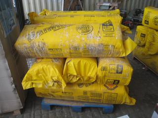 Pallet of Manville Gold Insulation R-20. Approximately 15"x47"x6", 49'2".