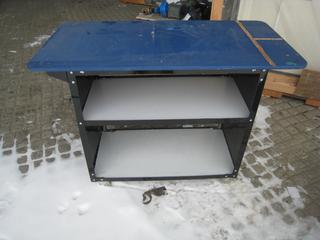 Rolling Storage Cart. Approximately 36"x36"x18".