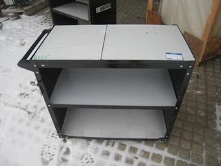 Rolling Storage Cart. Approximately 36"x36"x18".