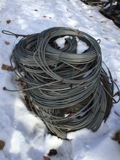 Quantity of 1/2" Wire Rope Assorted Lengths.