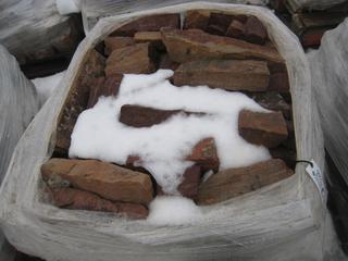 Pallet of  Red Brick Masonry Stones.