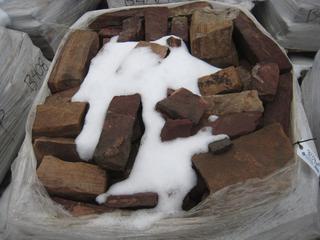 Pallet of  Red Brick Masonry Stones.