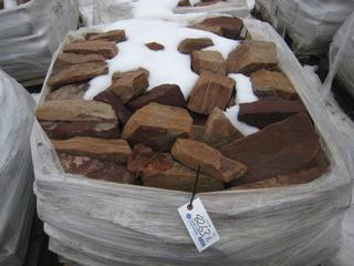 Pallet of Red Brick Masonry Stones.