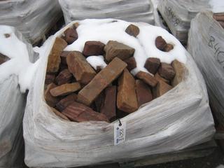 Pallet of Red Brick Masonry Stones.