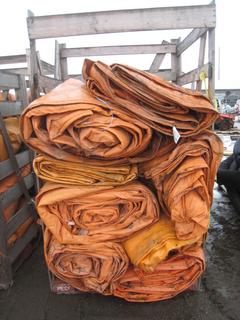 Crate of Insulated Tarps.