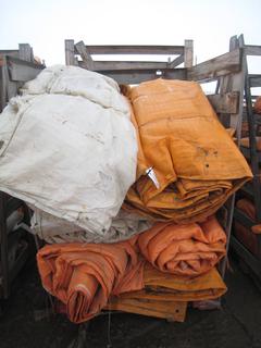 Crate of Insulated Tarps.