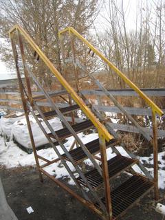 Metal Steps w/ Hand Rail. 6 Steps.