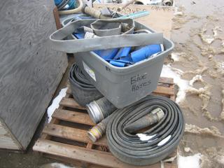 Quantity of Assorted Discharge Hoses, Approximately 8" & 4".