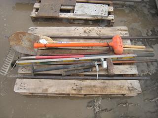 Quantity of Tools. Includes Sledgehammer, Racks, Shovel, Broom, Pry Bar.