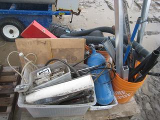 Pallet of Radio, Lights, Tarps, Belts, Door Handles, Shocks, etc.