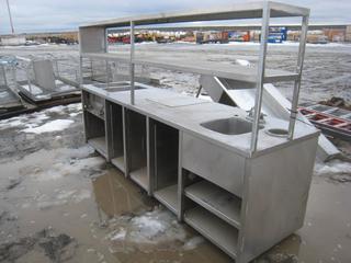 Stanless Steel Sink, Shelf, & Counters.