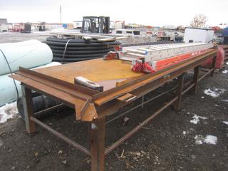 Steel Table. Approximately 4'x20'x5'.