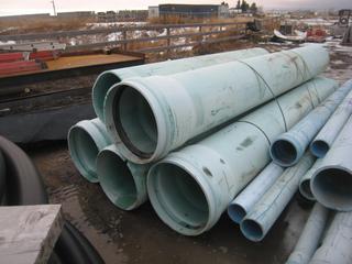 PVC Pipe w/ Gaskets. Approximately 24" Diameter, 12'.