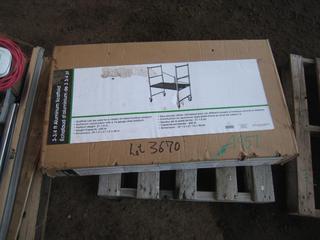 Aluminum Scaffold. Approximately 3'3/4", 39", 21", 46".