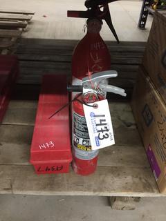 (2) Fire Extinguishers & Triangle Flare Kit.