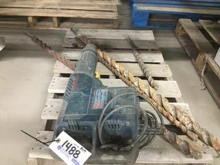 Bosch Hammer Drill & (4) Drill Bits 36" to 40".