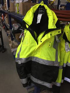 Hi-Vis Gerber Outerwear 2-In-1 Work Jacket, Size 5XL.