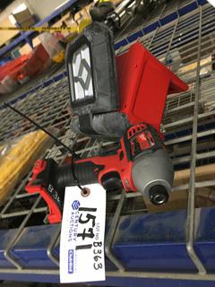 Milwaukee 18V Clamp Mount Magnetic Floodlight & Milwaukee 1/4" Hex Impact Driver, No Batteries.