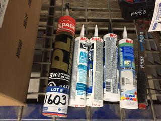 Assorted Tubes of Caulking.