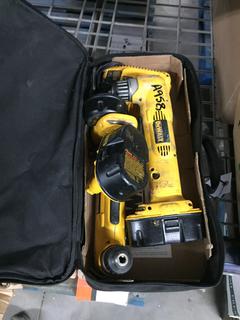 (2) DeWalt 3/8" Right Angle Drill/Drivers, (3) 18V Batteries With Charger.