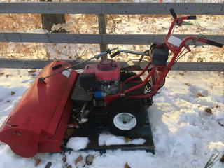 Side Winder Gas Power Sweeper. Honda 13.0 HP Gas Engine.