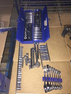 Quantity of Sockets and Wrenches.